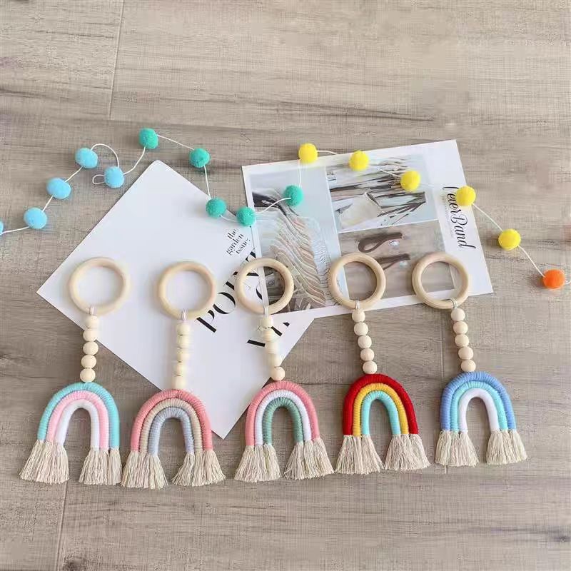 New fabric ethnic style Su rainbow pendant, cute children's diy keychain bag accessory Item Picture