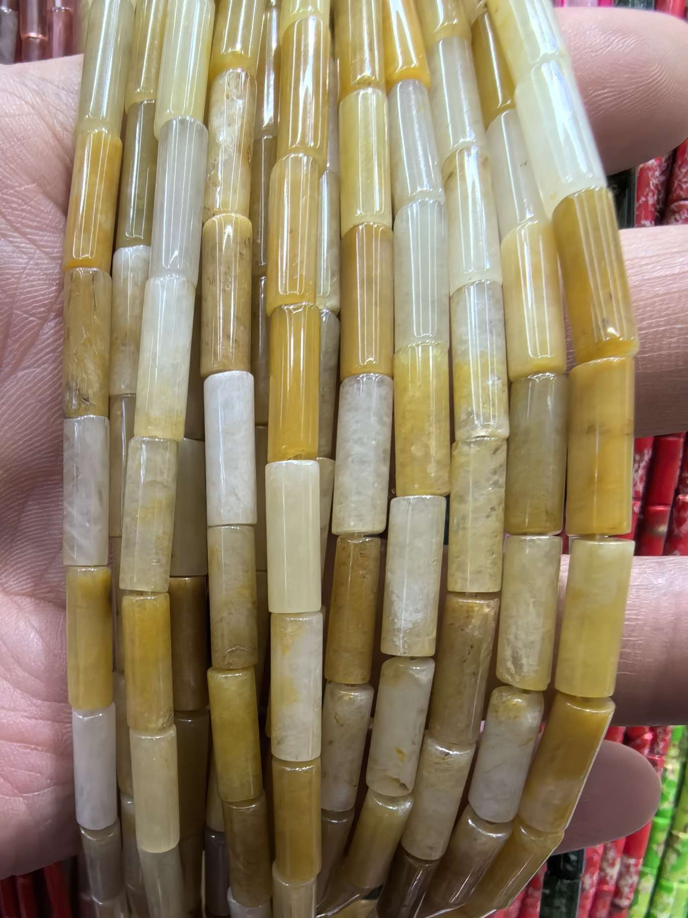 天然玉石4x13mm圆管珠子精雕细琢 高档珠宝饰品 独特设计 其他饰品 珍藏级饰品 高雅大气详情图2