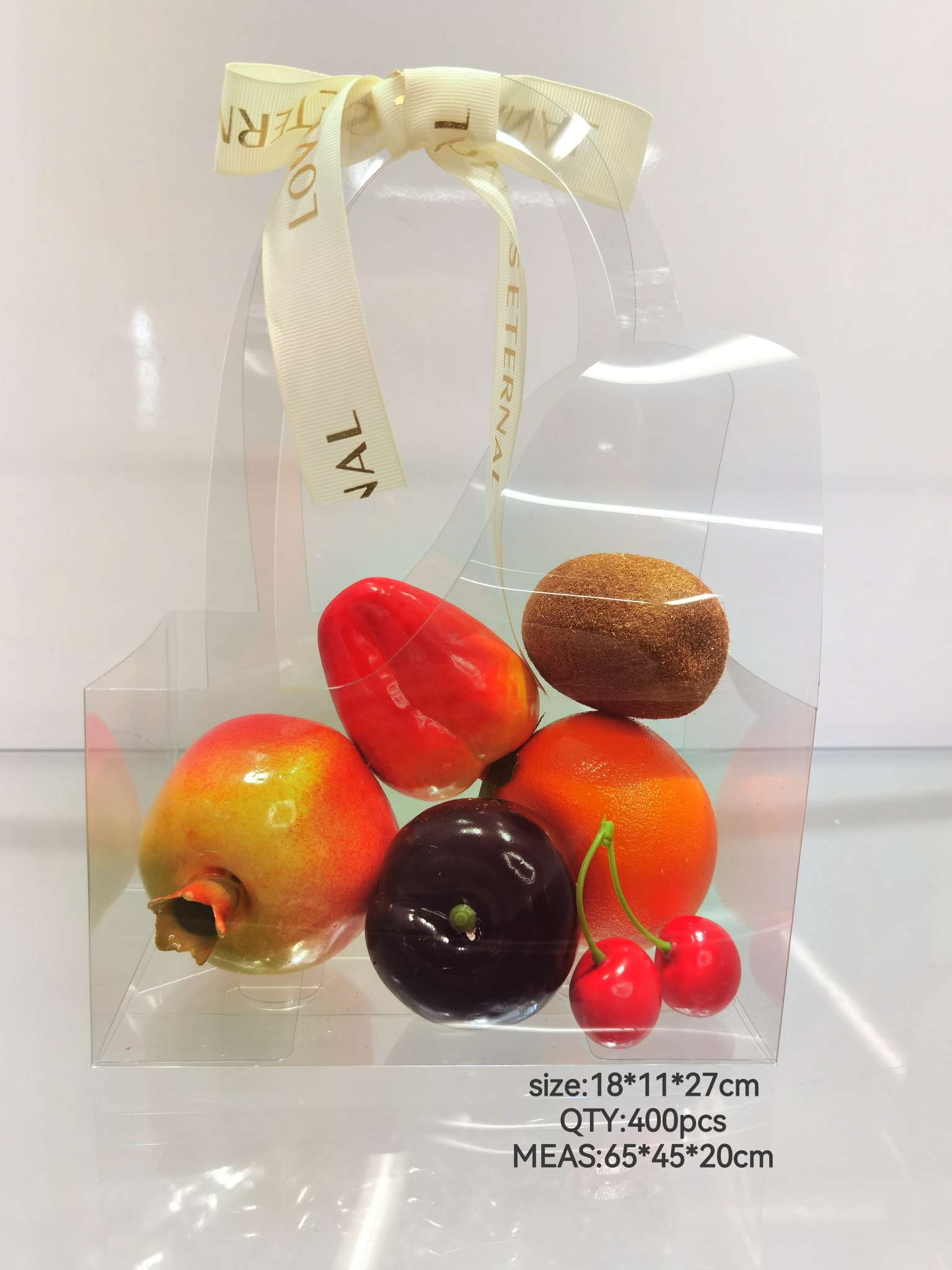 Transparent fruit and flower packaging bags, ins handbags, gift packaging bags, souvenir gift bags, D/Y handbags, eco-friendly packaging, handbags, plastic packaging bags, pvc handbags, PET bags, candy handbags Specification image