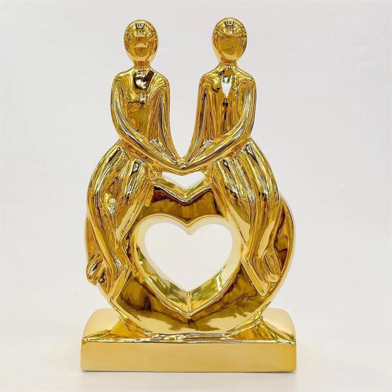 现代轻奢招财火旺摆件创意家居客厅电视柜酒柜玄关高档装饰工艺品金堡花瓶工艺摆件详情9