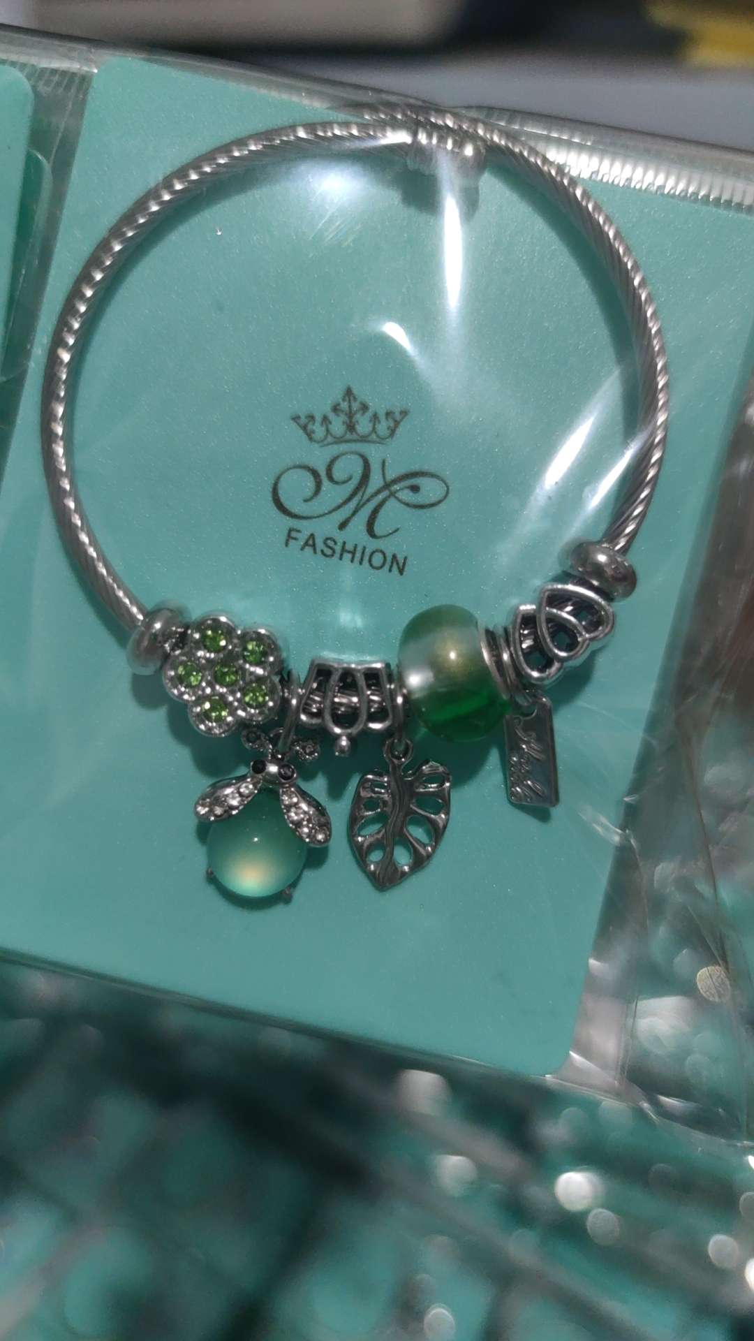 七星瓢虫花花定制不锈钢手镯