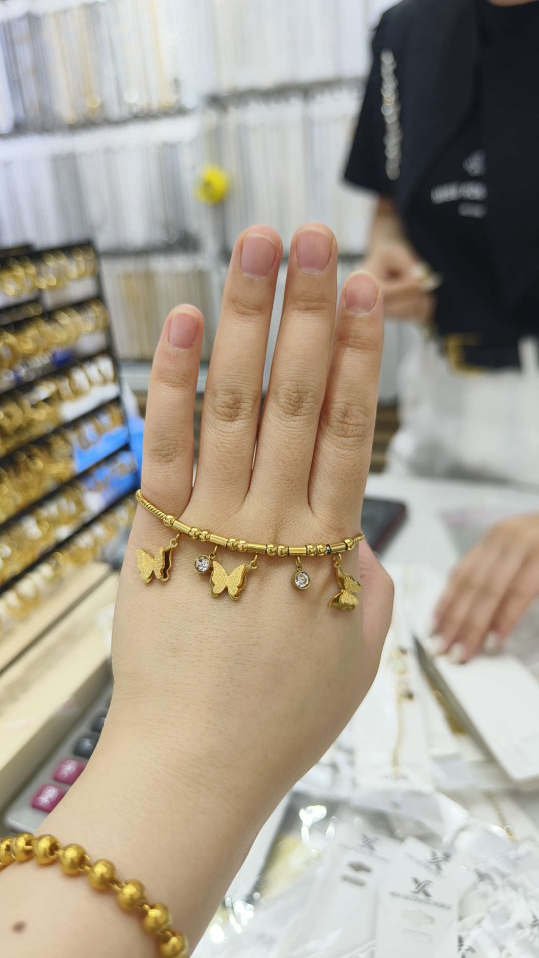高级感复古流行手链女2024年新款潮手链夏季小众手链网红爆款蝴蝶压啥手链细节图