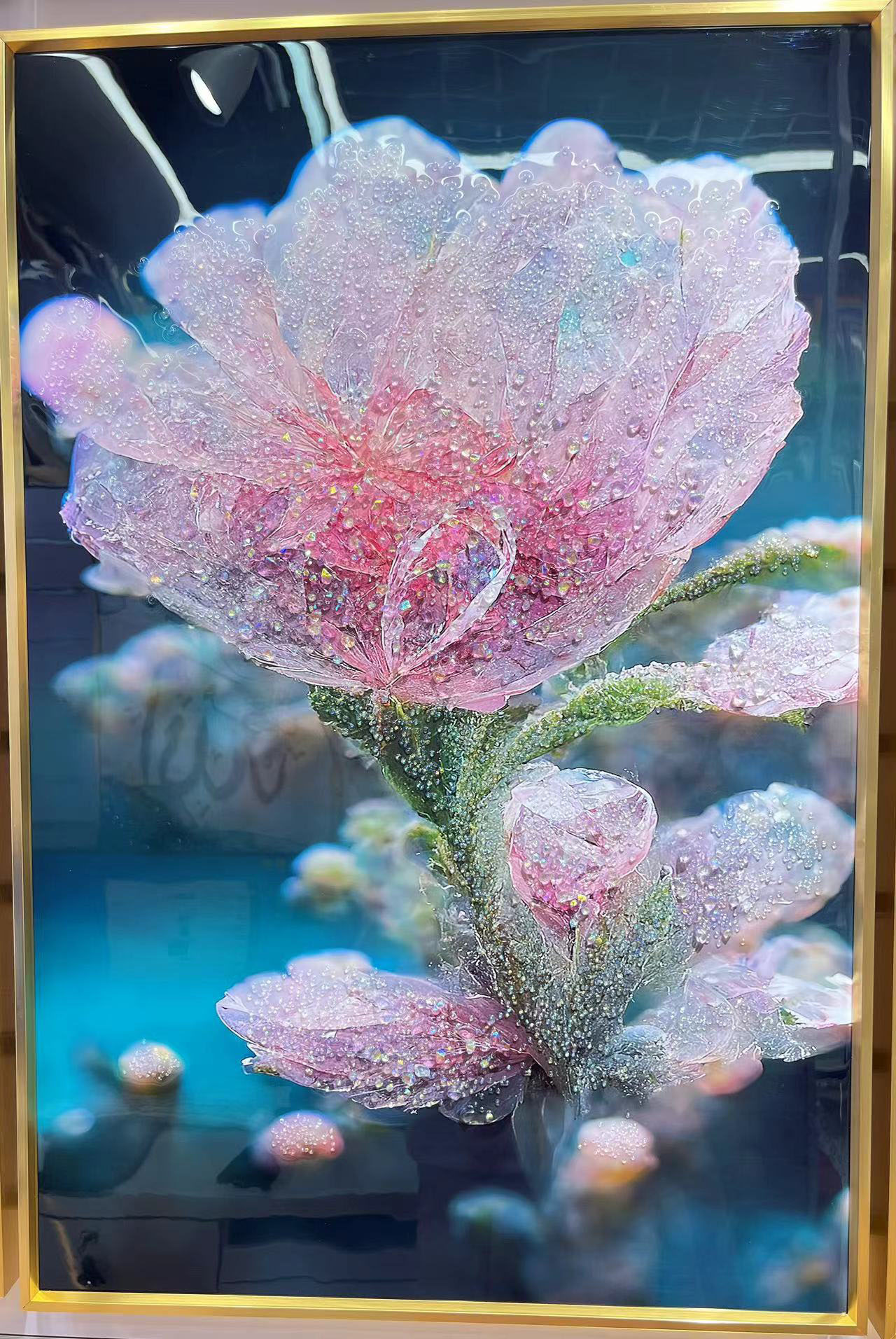 铝合金框架镶钻装饰画镶钻高端装饰画挂画