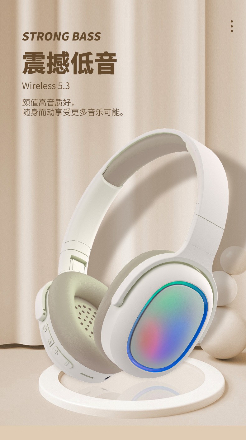 跨境新款BS961无线蓝牙头戴式耳机全包耳折叠运动音乐私模蓝牙耳详情3