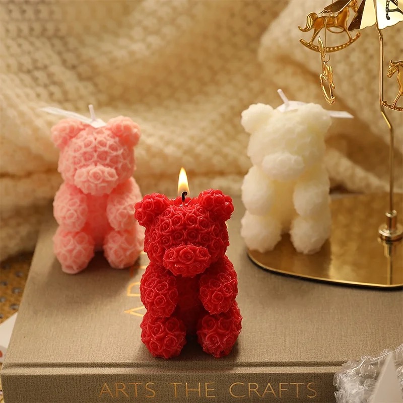 Creative rose bear home decorations for souvenirs, high-end atmosphere, birthday gift for your goddess, scented candles, scented candles, scented candles, scented home decorations, scented candles, scented candles, scented candles, scented candles, scented home decorations Specification image
