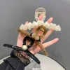 High-end coffee-colored heart-shaped hair clips for women with abundant hair at the back of the head. Shark clip large scratch-clip for women 2024 new style hair clips details Picture