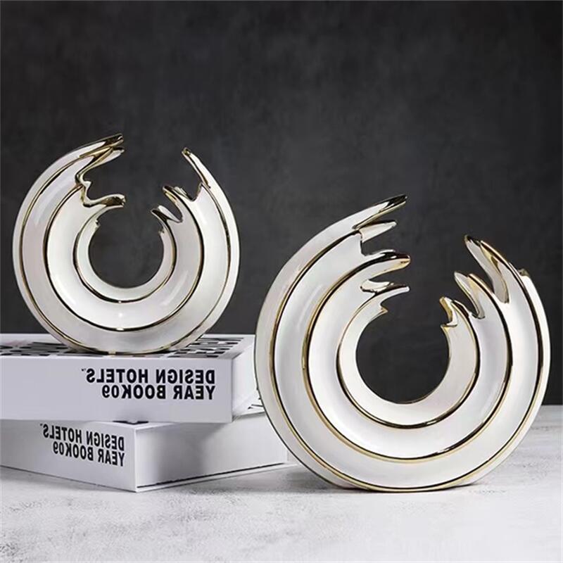 现代轻奢招财火旺摆件创意家居客厅电视柜酒柜玄关高档装饰工艺品金堡花瓶工艺摆件详情20