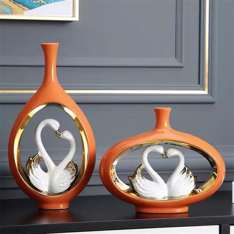 现代轻奢招财火旺摆件创意家居客厅电视柜酒柜玄关高档装饰工艺品金堡花瓶工艺摆件详情17