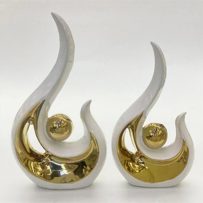 现代轻奢招财火旺摆件创意家居客厅电视柜酒柜玄关高档装饰工艺品金堡花瓶工艺摆件详情11