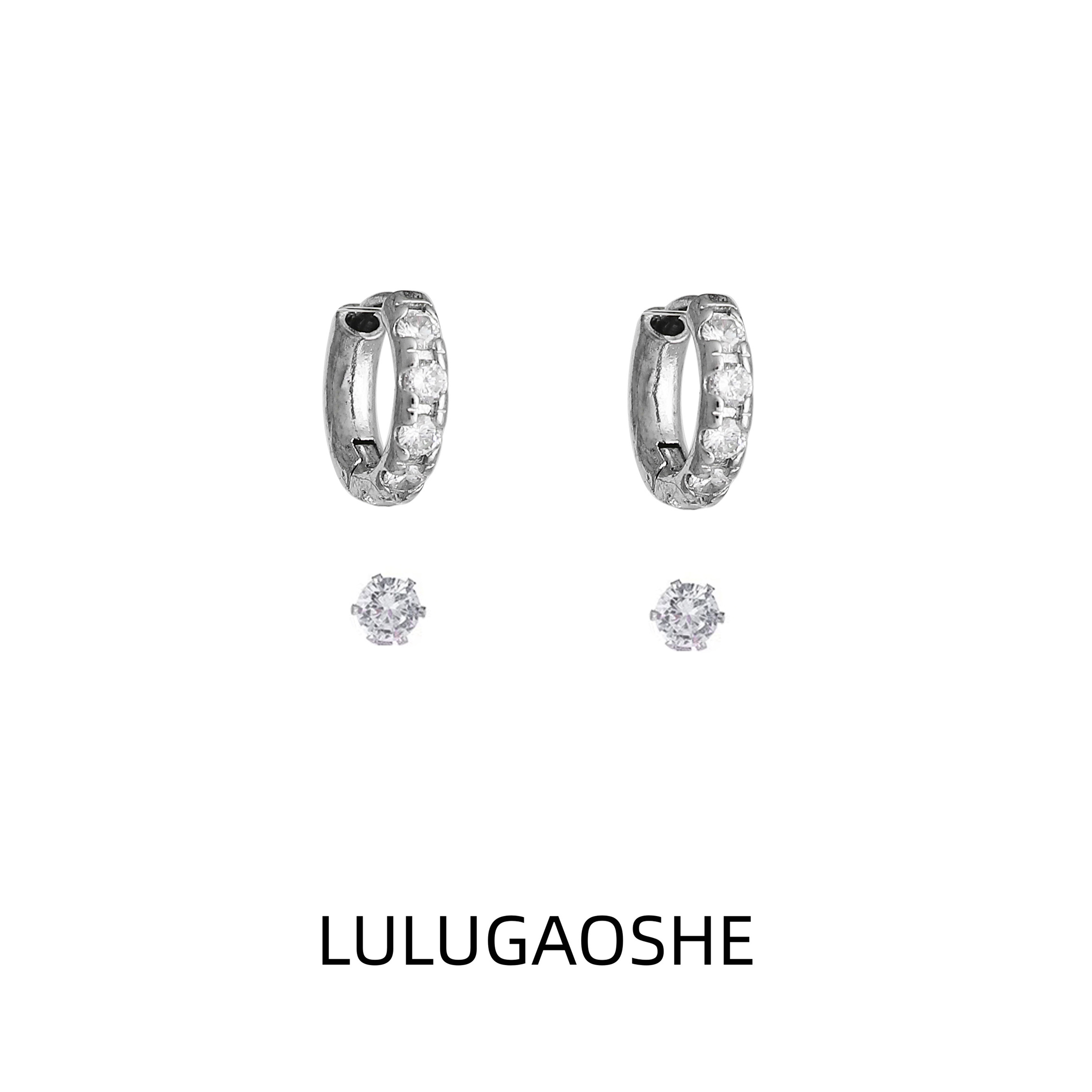 The new 2024 silver ring and small stud earrings for women's elegance, with a niche design sense and high-end earrings details Picture