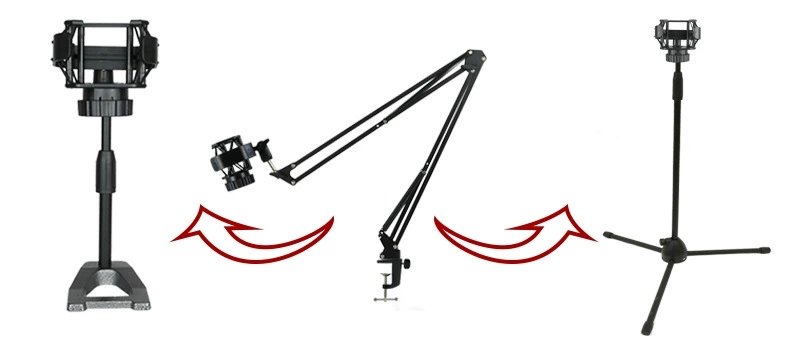 Direct sales from the foreign trade wholesale factory of FZ-02 microphone shockproof frame, plastic shock absorber frame, shock absorption frame and live streaming microphone accessories detail image 3