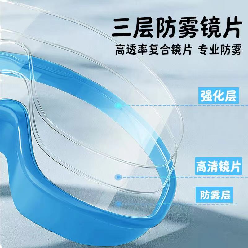竞速泳镜/泳搏泳镜/泳镜/眼镜/大镜框游泳镜白底实物图