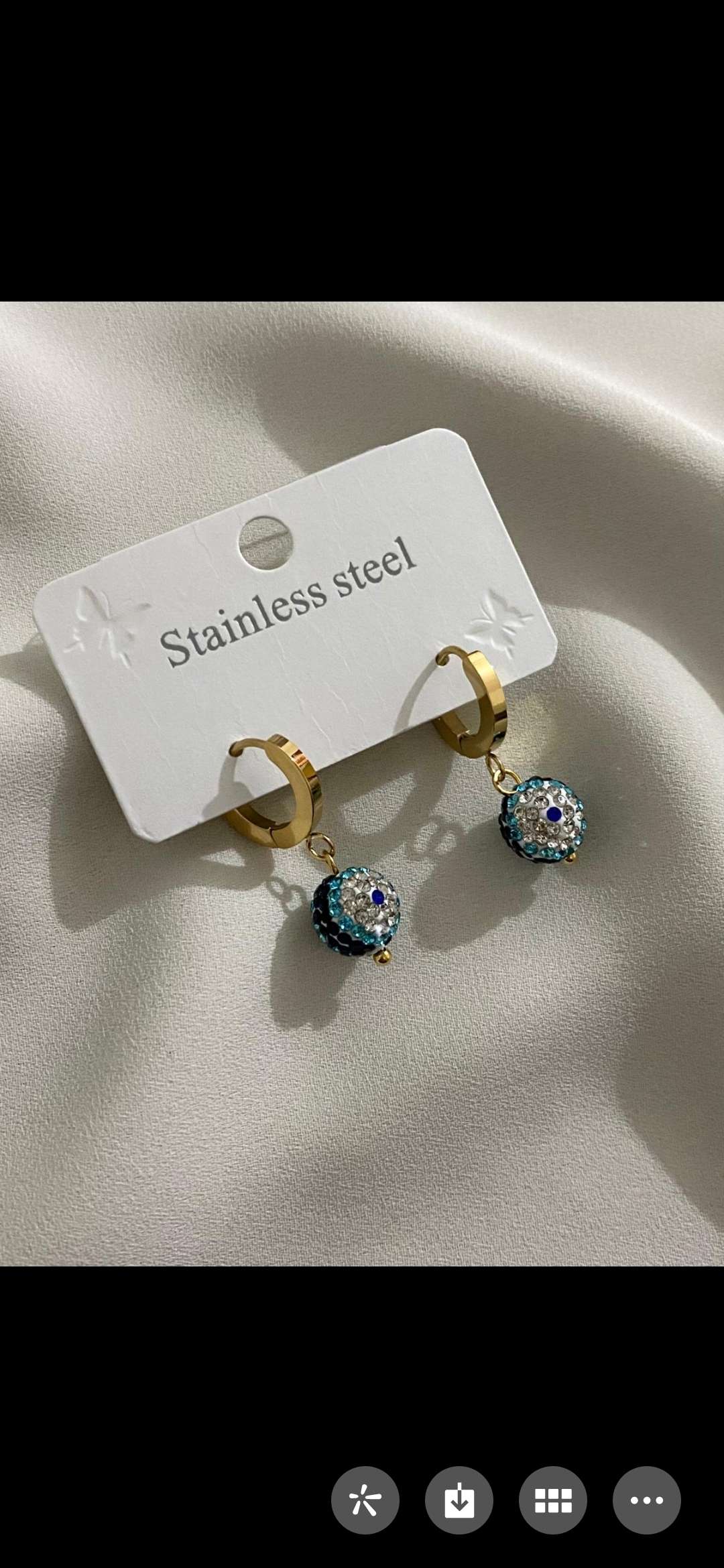 土耳其幸运蓝眼睛S925银恶魔之眼耳线女长款流苏简约时尚气质耳环耳钉