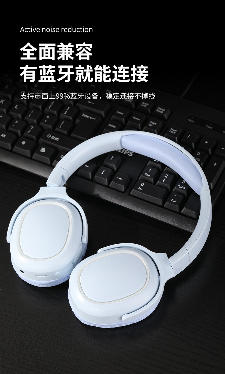 跨境新款BS961无线蓝牙头戴式耳机全包耳折叠运动音乐私模蓝牙耳详情19