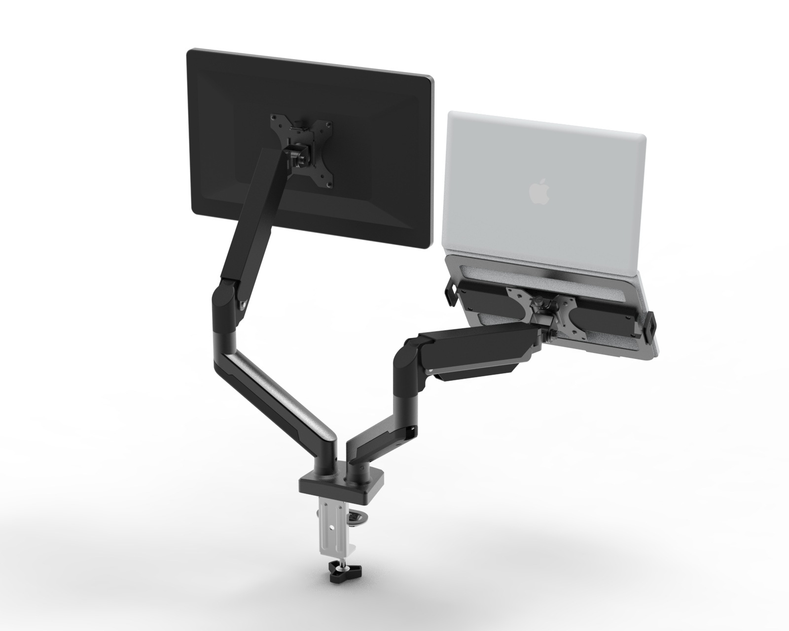 外贸批发厂家直销万向自由悬停伸缩臂支架13-32寸支撑底座双屏幕气弹簧显示屏支架详情图15