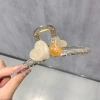 High-end coffee-colored heart-shaped hair clips for women with abundant hair at the back of the head. Shark clip large scratch-clip for women 2024 new style hair clips Specification image