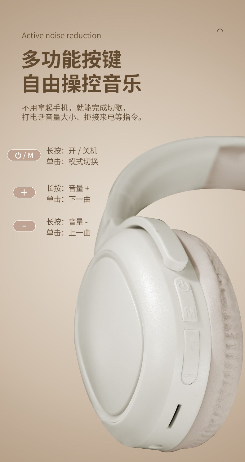 跨境新款BS961无线蓝牙头戴式耳机全包耳折叠运动音乐私模蓝牙耳详情16