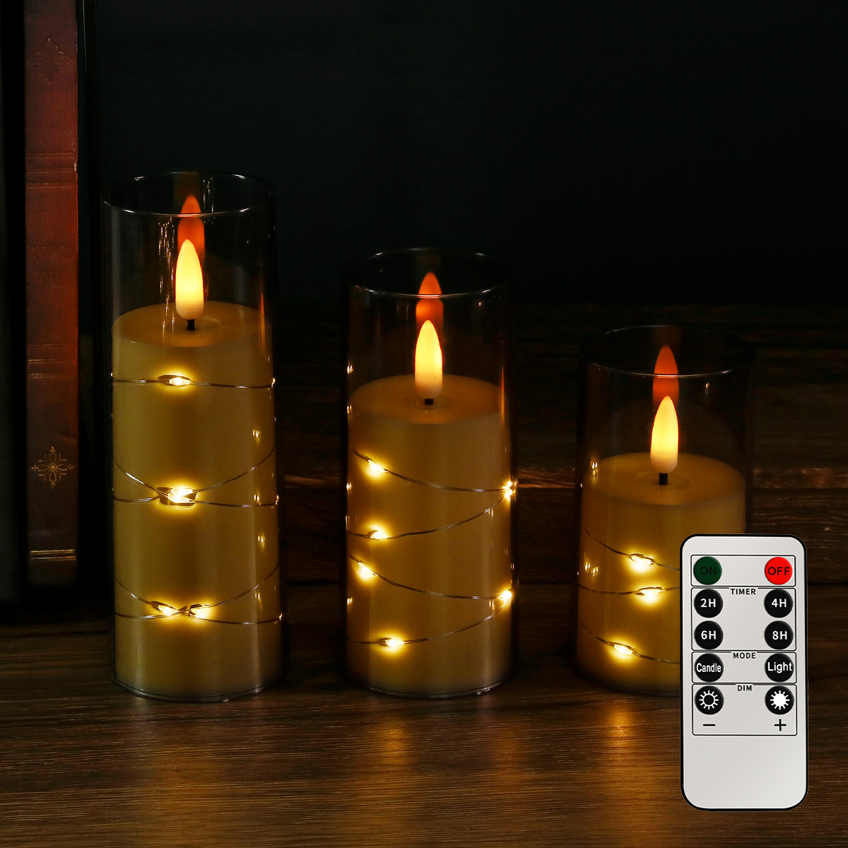 led remote control candle lights, wedding and birthday party electronic candle lights, simulated ABS candle lights, concert string lights, decorative night lights, ambient lights, candle lights Application Scenario