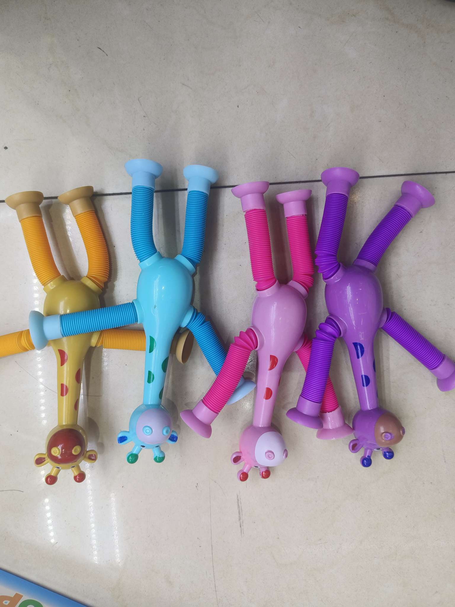 小鹿拉拉管，吸盘拉拉管，百变长颈鹿拉拉管，带灯小鹿玩具亲子拼接卡通详情图4