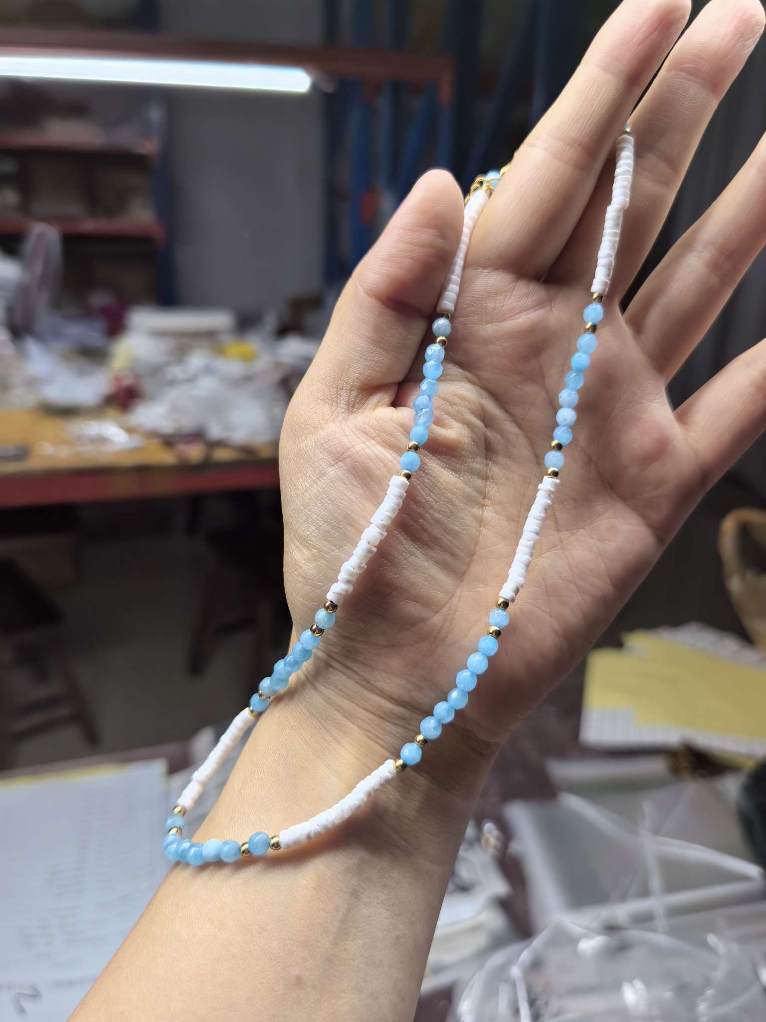 天然玛瑙珠宝饰品 天然碧玺项链 精致玉石颈饰 美丽饰品 提升气质优雅风采。白底实物图