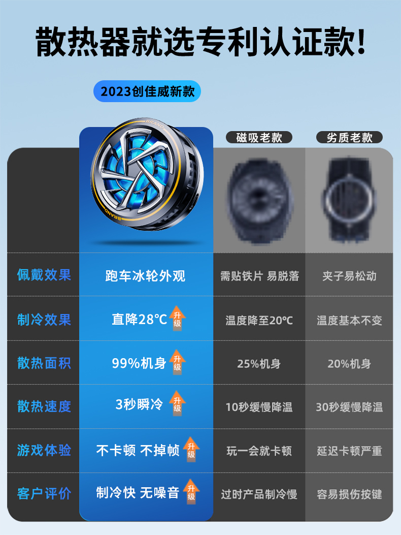 方便便捷制冷静音磁吸手机散热器 详情5