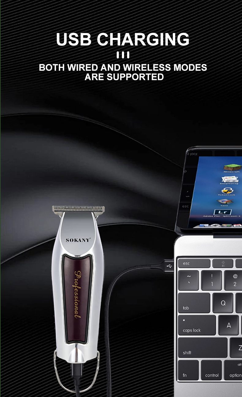 跨境出口SOKANY9932理发剪家用老人小孩通用可充电电推剪理发器理发剪详情5