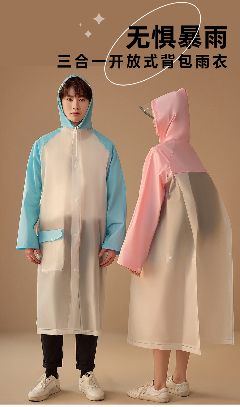 雨衣加厚防风保暖雨衣成人防水外套详情1