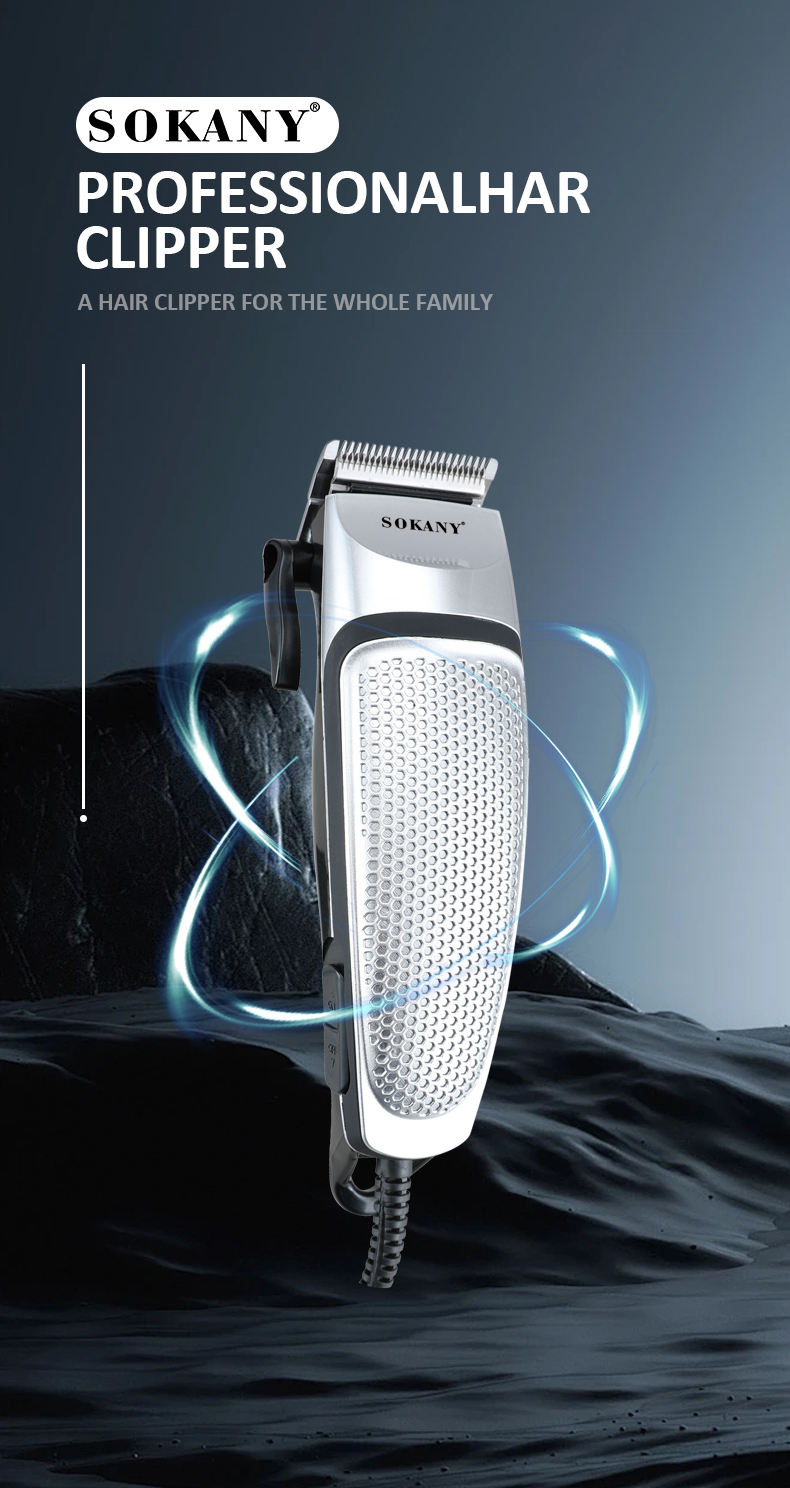 Cross-border SOKANY4643 stainless steel blade hair clipper, metal electric clipper, hair clipper, hair salon pic 1