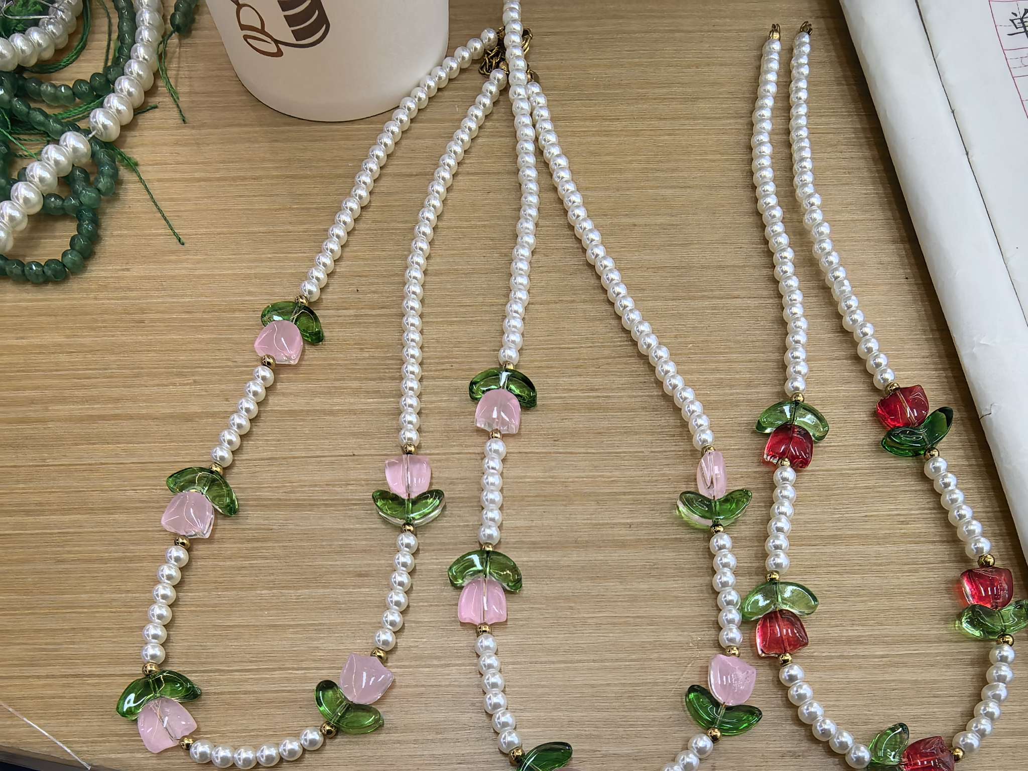 毛衣链项饰 玉石蘑菇项坠项链女款 蘑菇石葱粉五角星饰品精致优雅项链女玉石蘑菇葱粉五角星蘑菇石详情图3