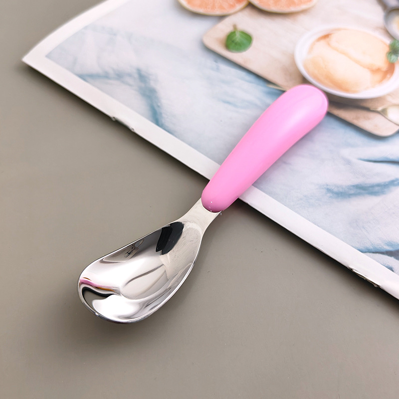 316 不锈钢儿童元宝勺宝宝辅食可爱勺子儿童户外便携餐具勺详情11