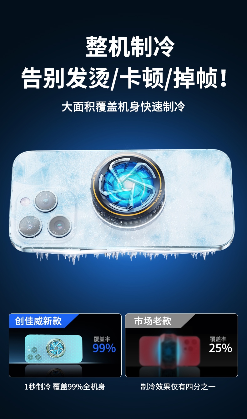 方便便捷制冷静音磁吸手机散热器 详情6