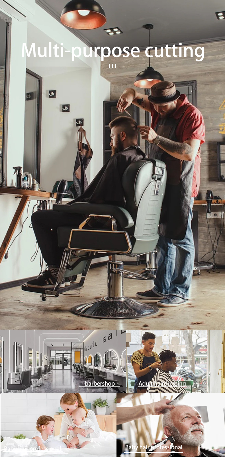 Cross-border SOKANY4643 stainless steel blade hair clipper, metal electric clipper, hair clipper, hair salon pic 5