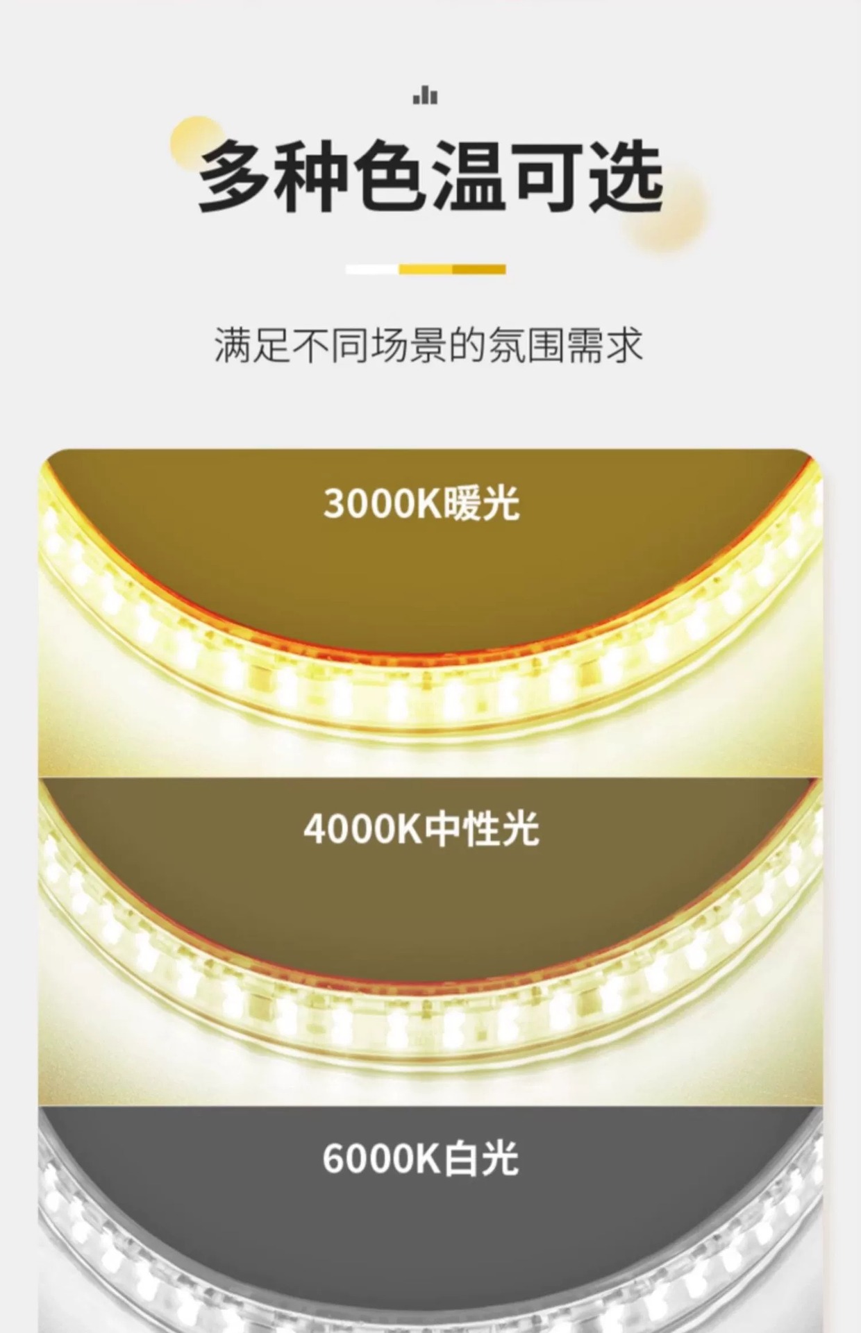 自粘led超亮220v灯带软柜子货架贴片线性灯展柜线槽户外防水灯条详情2