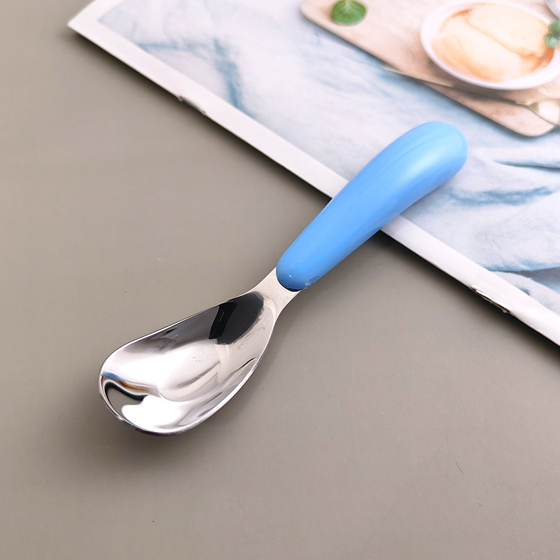 316 不锈钢儿童元宝勺宝宝辅食可爱勺子儿童户外便携餐具勺详情10