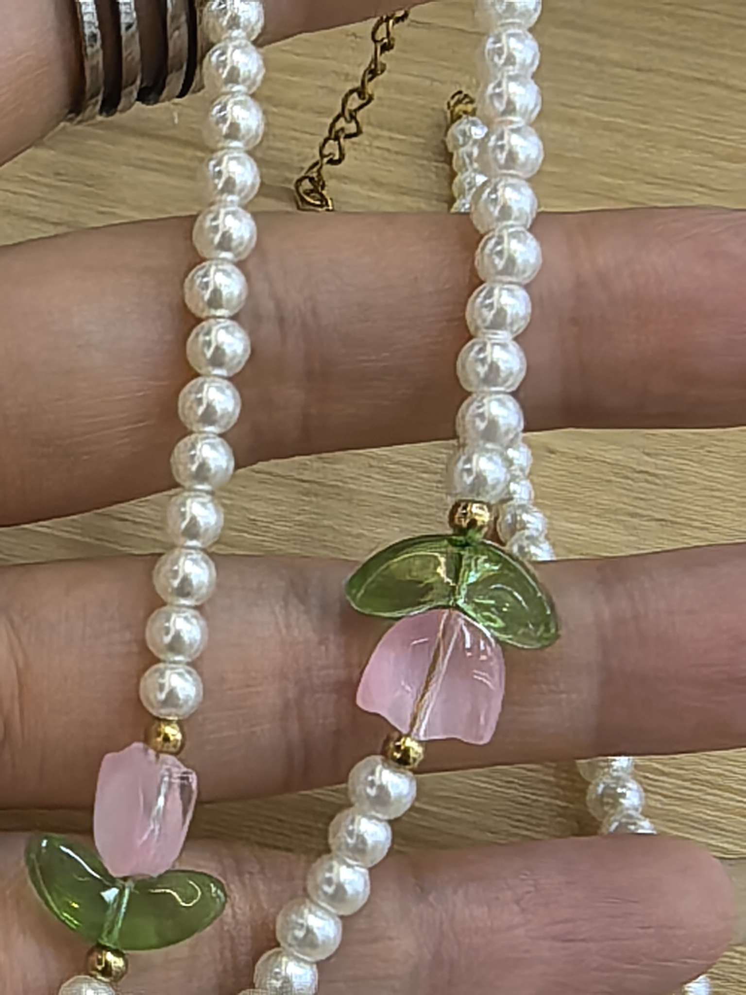 毛衣链项饰 玉石蘑菇项坠项链女款 蘑菇石葱粉五角星饰品精致优雅项链女玉石蘑菇葱粉五角星蘑菇石详情图2