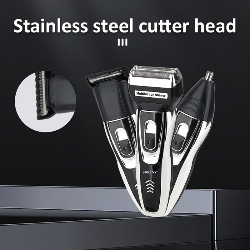 Exportación SOKANY392 afeitadora cortador de pelo de nariz cortador de pelo eléctrico pusher 3in1 multifuncional beauty set corte de pelo Application Scenario