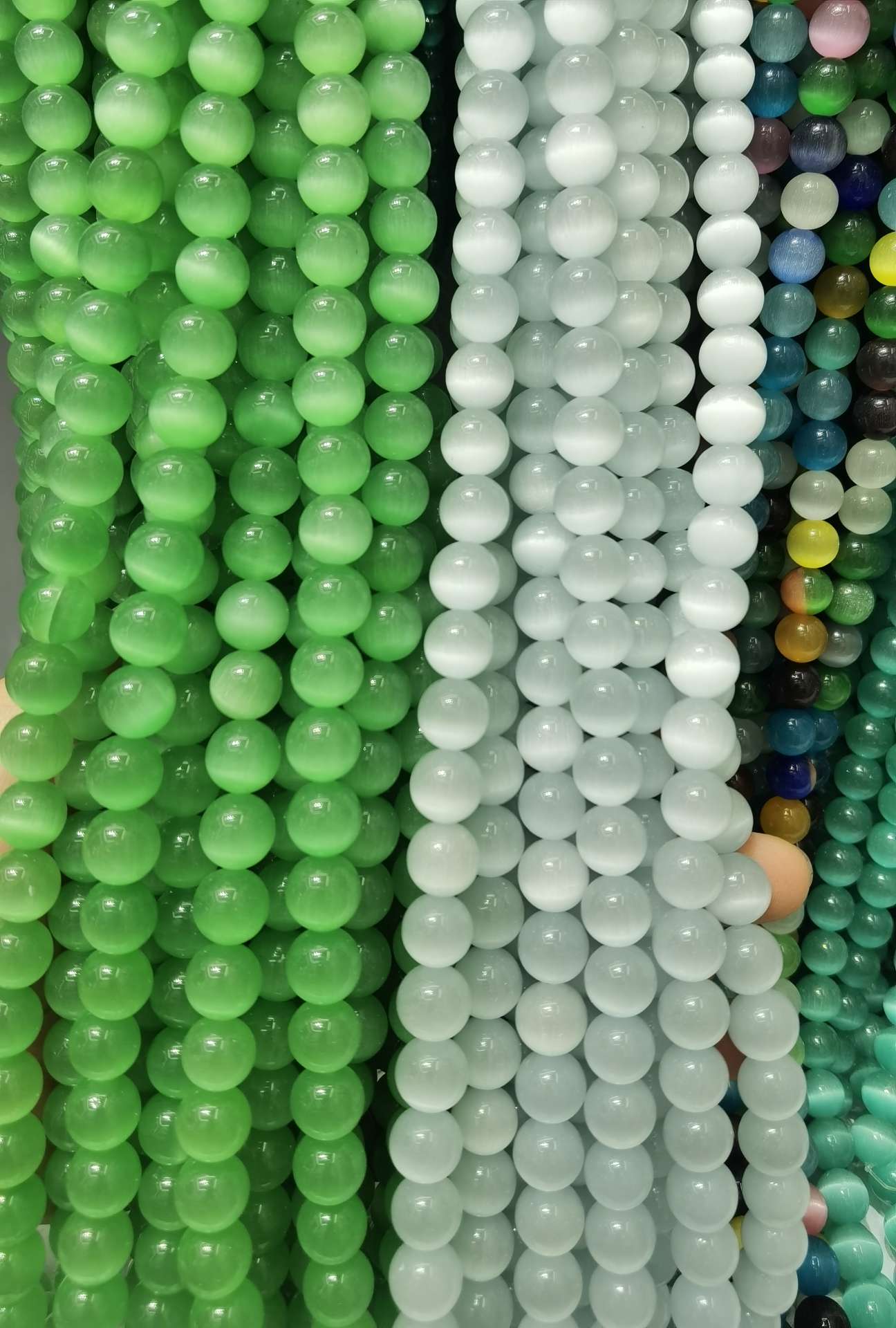 半成品饰品配件 散珠串珠 琉璃珠米珠 DIY手工珠子配件 珠宝首饰制作材料猫眼石