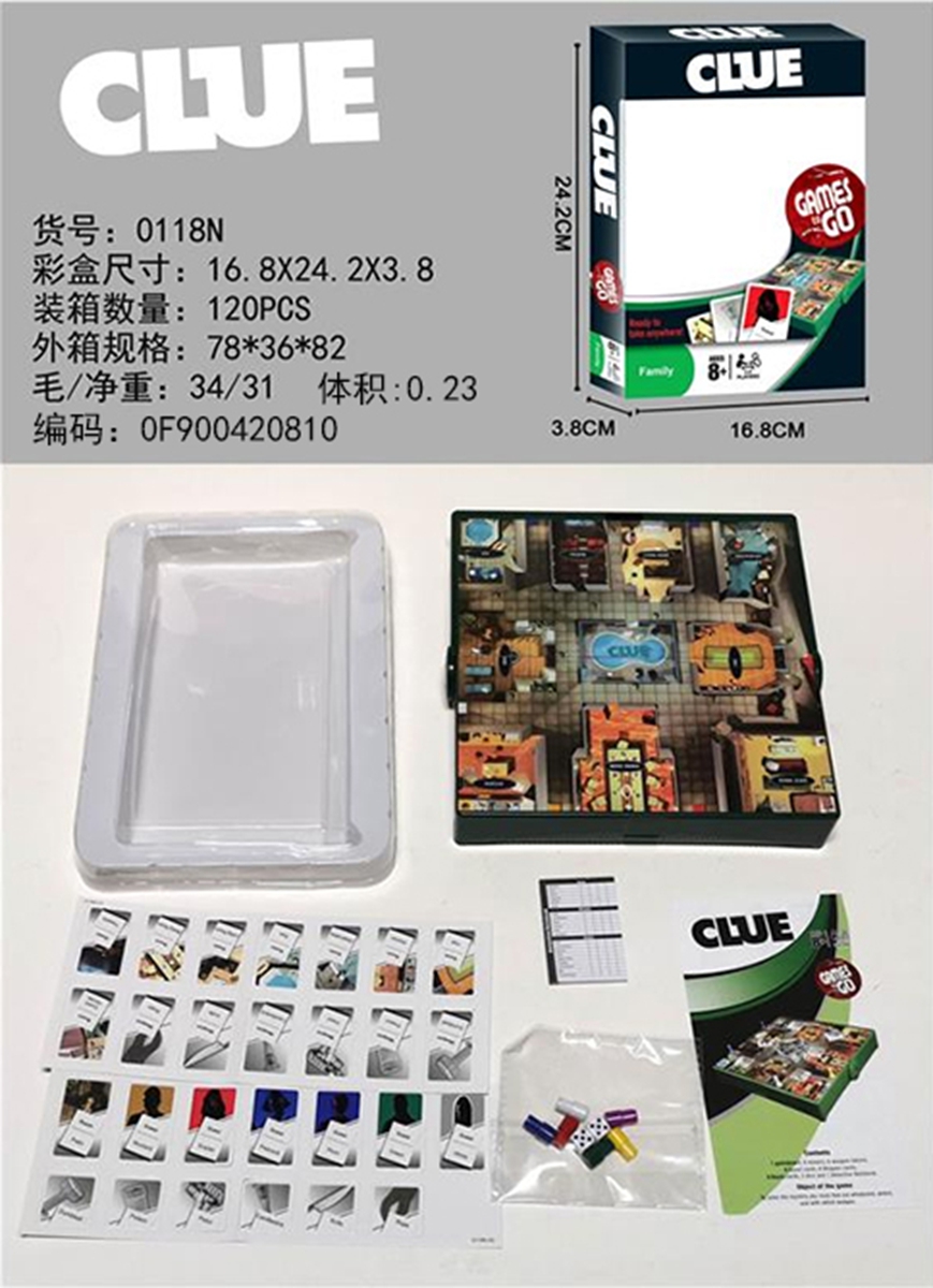 Cross-border sales of English CLUE detective game puzzle toy