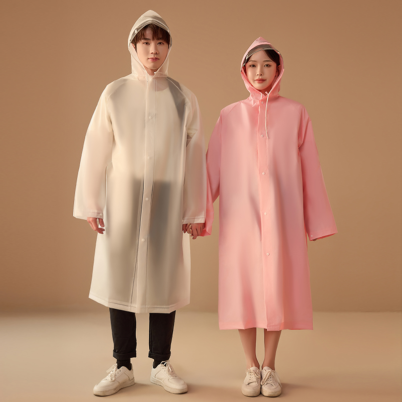 成人雨衣EVA户外徒步露营遮雨防风雨披雨衣环保EVA材质 防水透气 轻便耐用游乐园玩水雨衣成人