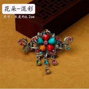 复古镶钻蝴蝶发夹夹子女古风流苏发饰时尚横夹弹簧夹后脑勺发饰品 h