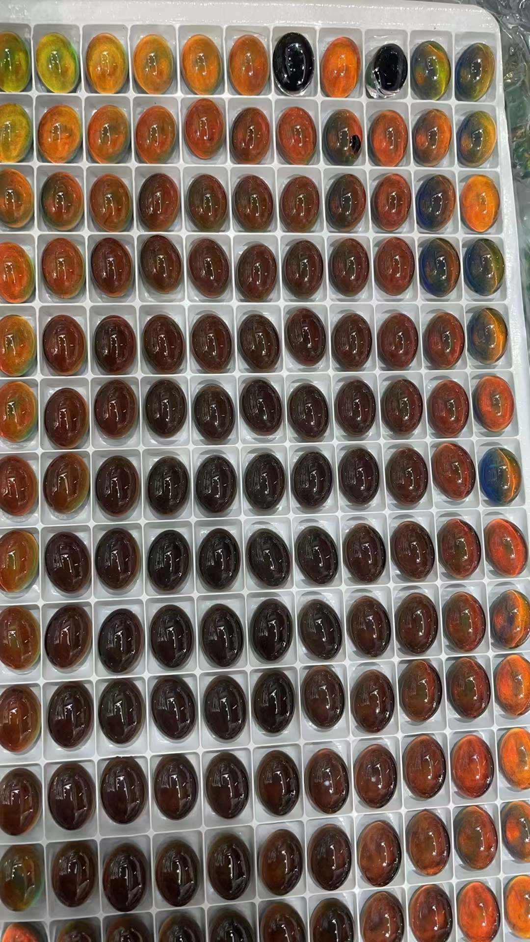 10*14 one-row temperature-sensitive color-changing, suitable for rings, stud earrings, necklace pendants and other jewelry accessories, with an excellent DIY effect details Picture