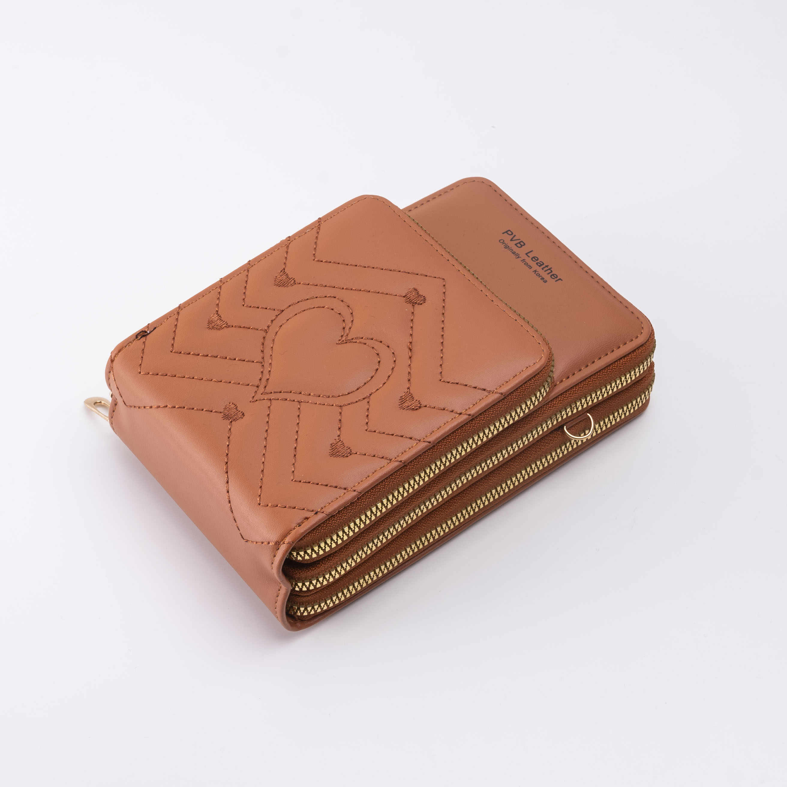 女士钱包 新款baellerry韩版荔枝纹大容量斜跨时尚拉链横款手机包白底实物图