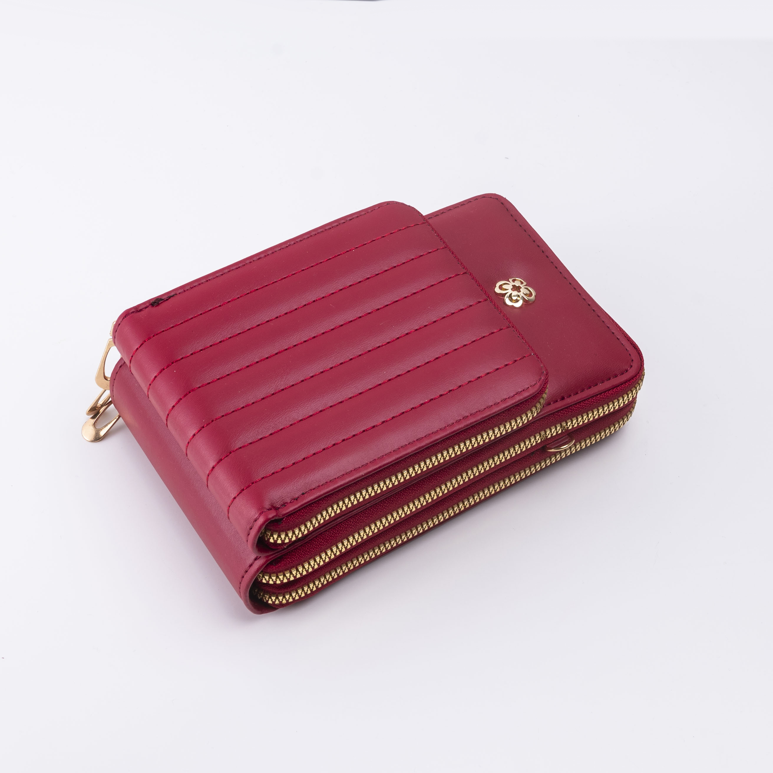 女士钱包 新款baellerry韩版荔枝纹大容量斜跨时尚拉链横款手机包细节图