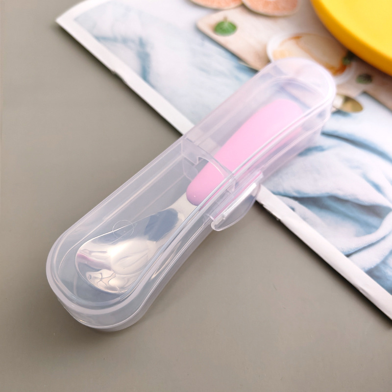 316 不锈钢儿童元宝勺宝宝辅食可爱勺子儿童户外便携餐具勺详情16