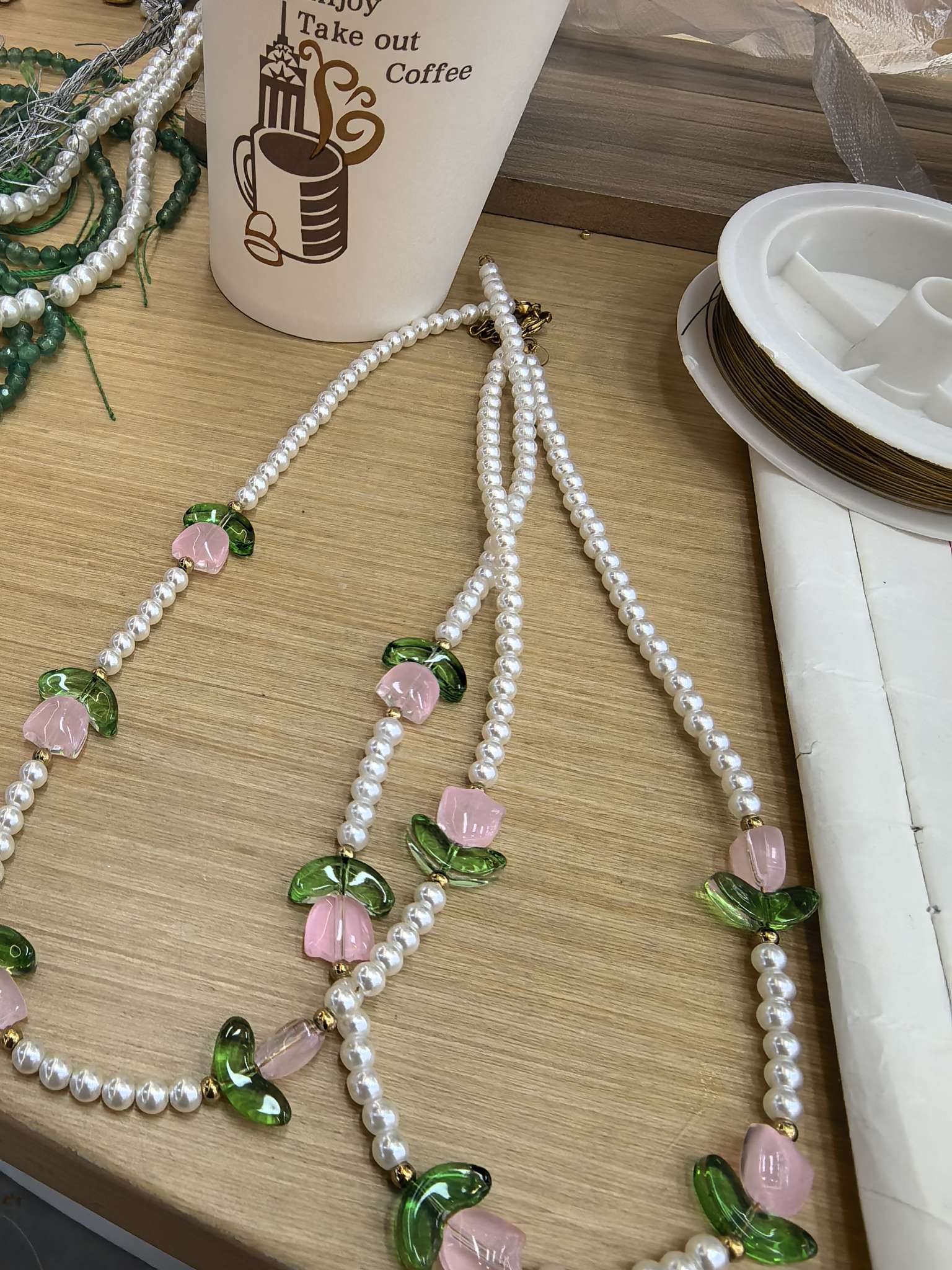 毛衣链项饰 玉石蘑菇项坠项链女款 蘑菇石葱粉五角星饰品精致优雅项链女玉石蘑菇葱粉五角星蘑菇石详情图5