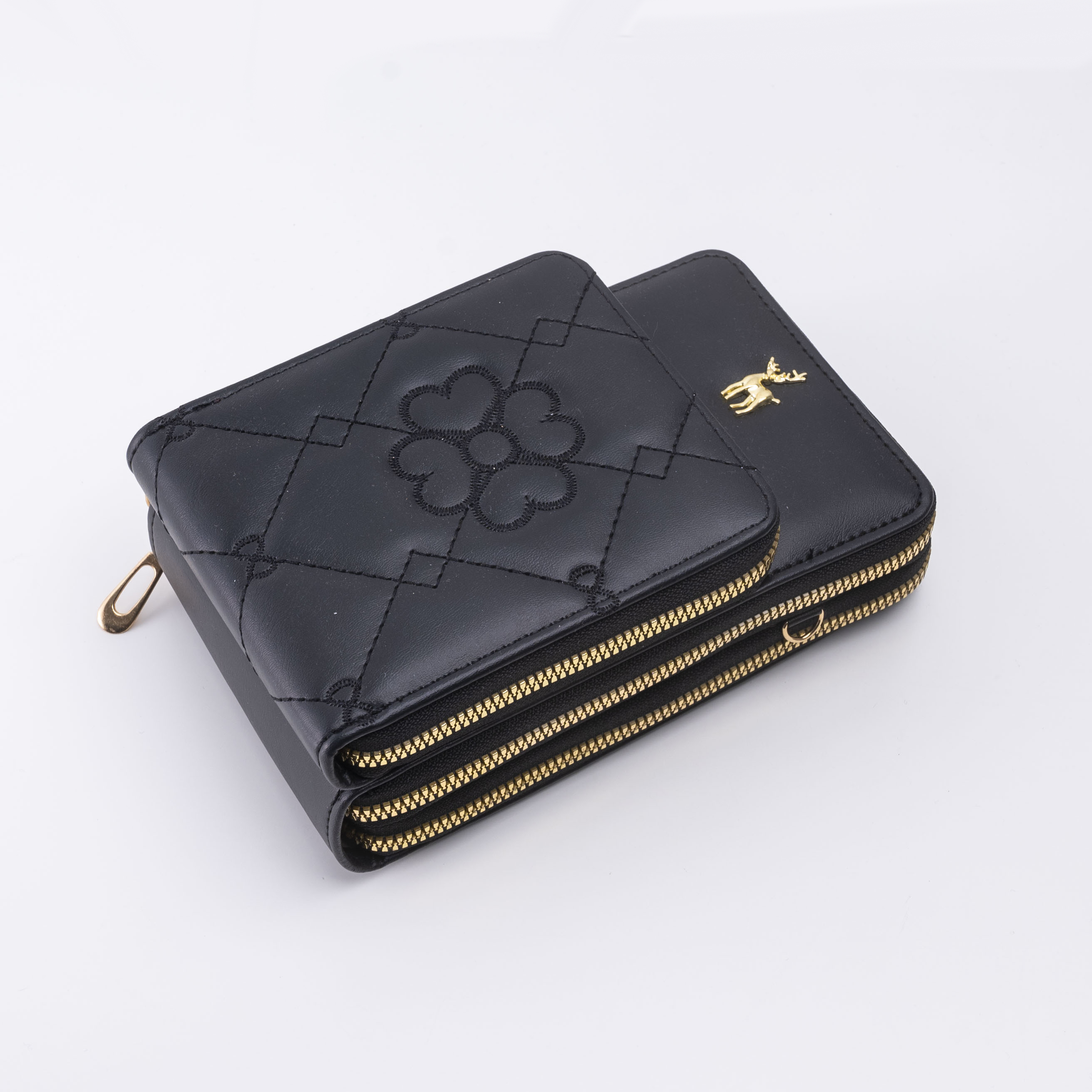 女士钱包 新款baellerry韩版荔枝纹大容量斜跨时尚拉链横款手机包产品图