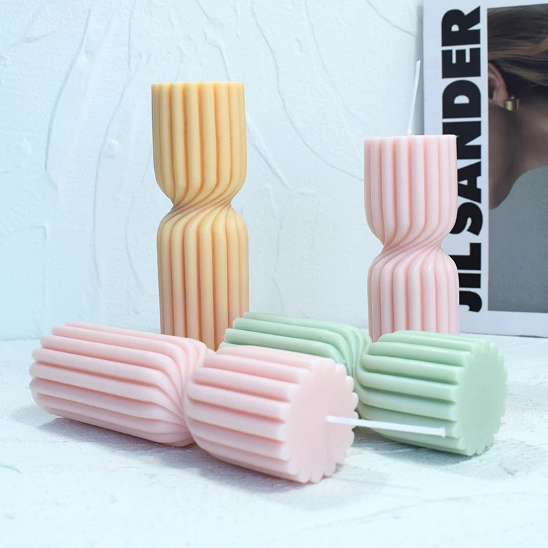 Green long stick scented candles, soy wax, indoor art home, table decoration, irregular-shaped ornaments, atmosphere, scented candles, scented candles, scented candle sets, home scented candles, essential oils, scented candles, scented candles Item Picture