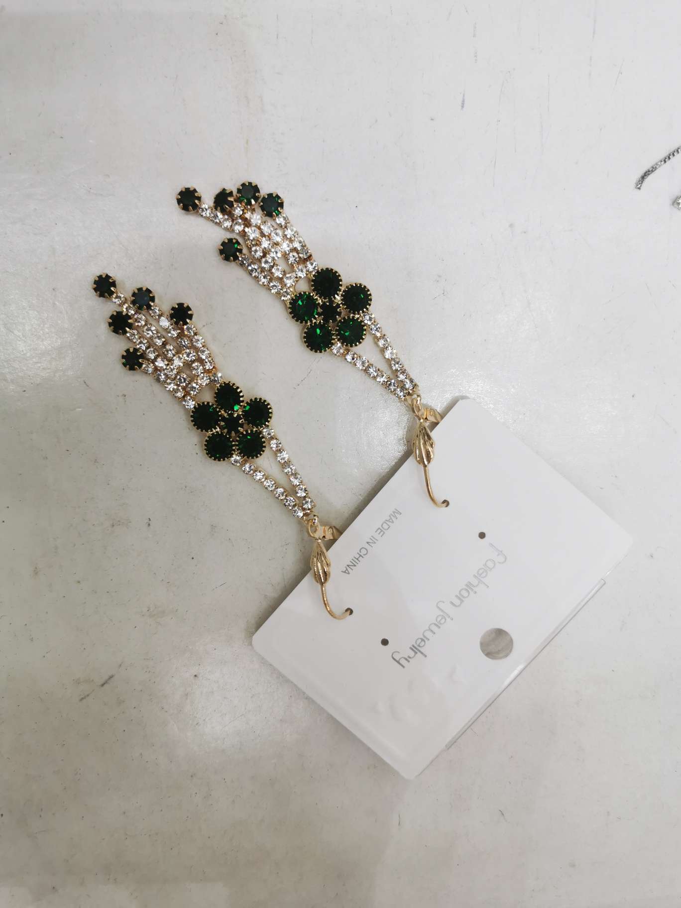 烧焊锆石耳饰 精致饰品 女士时尚耳环 优雅耳饰 细节图