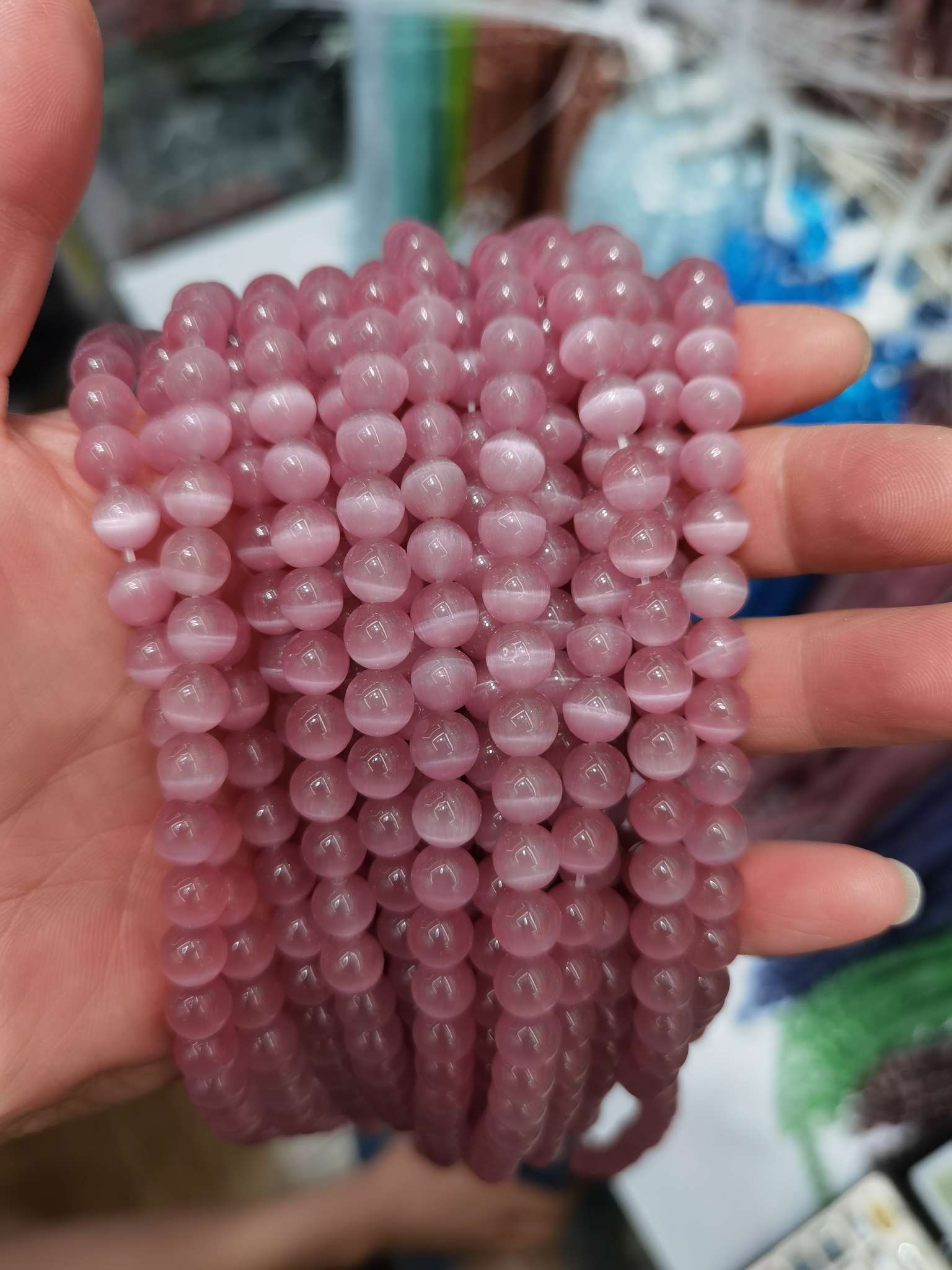 猫眼石半成品饰品配件琉璃珠散珠串珠米珠 珠子配件 手工DIY珠子 手链项链耳环材料包琉璃珠珠子详情图1