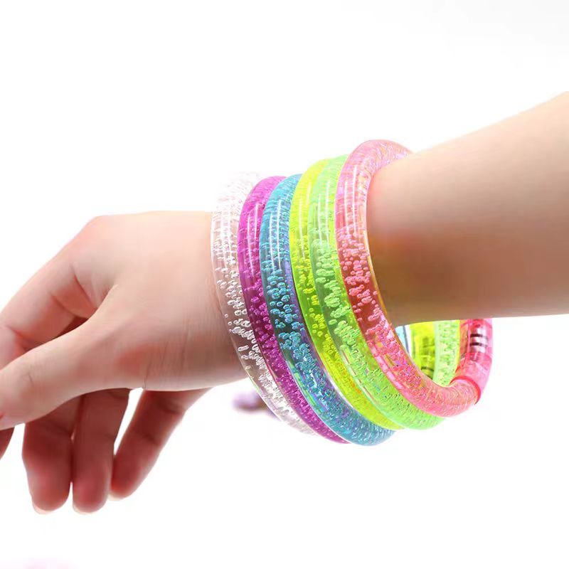 Acrylic luminous bracelet, event luminous wristband, bar, night club, party supplies, glittering children's event round bracelet, dazzling luminous, factory direct sales, all online sales details Picture